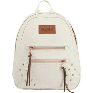 Jansport Cream Backpack with Rose Gold Hardware